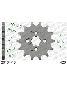 Kit chaîne acier HONDA MTX 50 1983    2