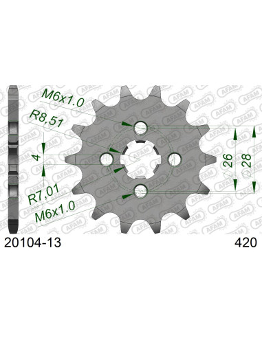 Kit chaîne acier HONDA MTX 50 1983   