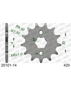 Kit chaîne acier HONDA ANF 125 WAVE 2011-2012    2