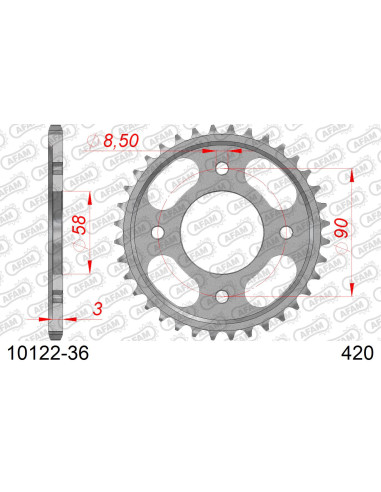 Kit chaîne acier HONDA SUPER CUB 125 2019-2021   