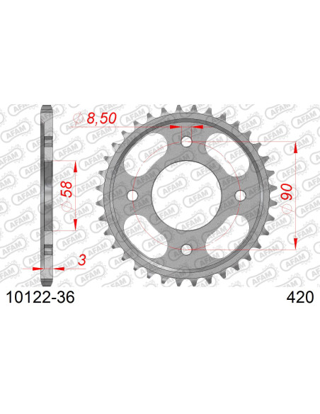 Kit chaîne acier HONDA SUPER CUB 125 2019-2021   