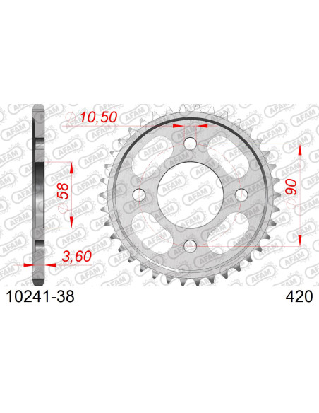 Kit chaîne acier HONDA MSX 125 GROM 2021-2022   