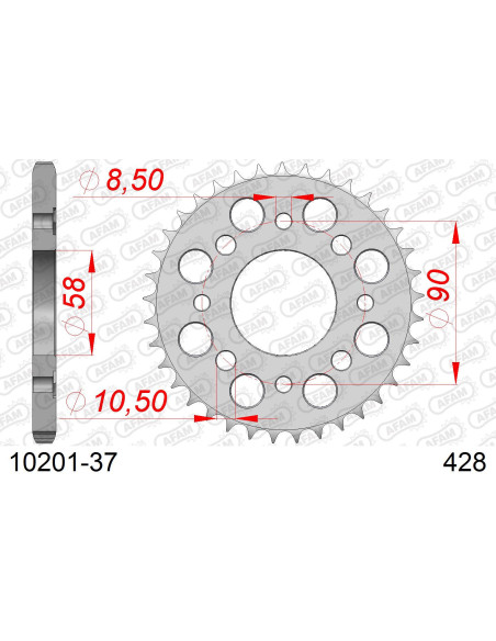 Kit chaîne acier HONDA CB 125 R 1983-1986   