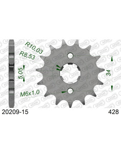 Kit chaîne acier HONDA CB125R 2021    2