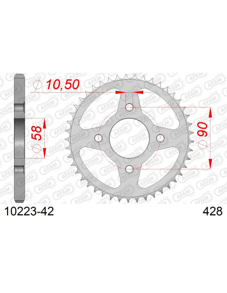 Kit chaîne acier HONDA CBR 150 2006-2012   