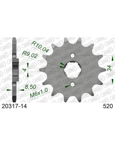 Kit chaîne acier HONDA CMX 250 1988    2