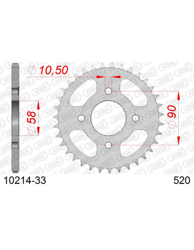 Kit chaîne acier HONDA CMX 250 1988   