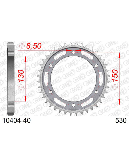 Kit chaîne acier HONDA VFR 400 R 1985-1986   