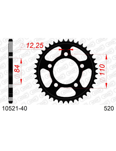 Kit chaîne acier HONDA CMX 500 2017-2022   