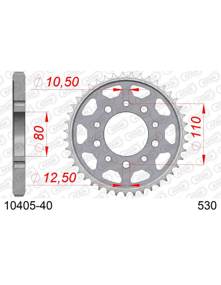 Kit chaîne acier HONDA VF 500 F 2F,F 1985-1987   