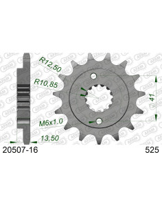Kit chaîne acier HONDA NT 650 K HAWK GT 1988-1991    2