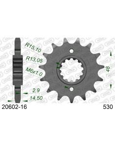 Kit chaîne acier HONDA VF 700 F INTERCEPTOR 1984-1985    2