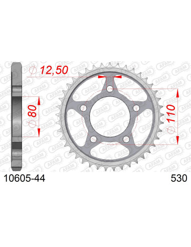 Kit chaîne acier HONDA VF 700 F INTERCEPTOR 1984-1985   