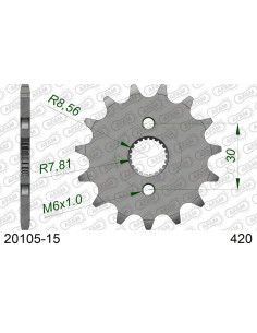 Kit chaîne alu HONDA CR 80 R P.R 1996-2002    2