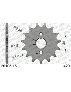 Kit chaîne alu HONDA CR 80 R2 G.R 1996-2002    2