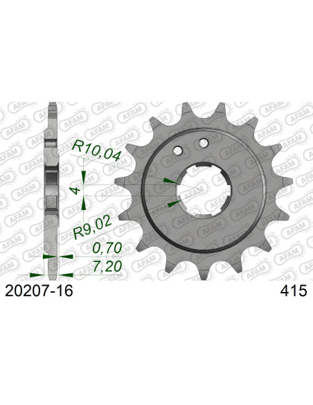 Kit chaîne alu HONDA RS 125 RACING 1988-2007   