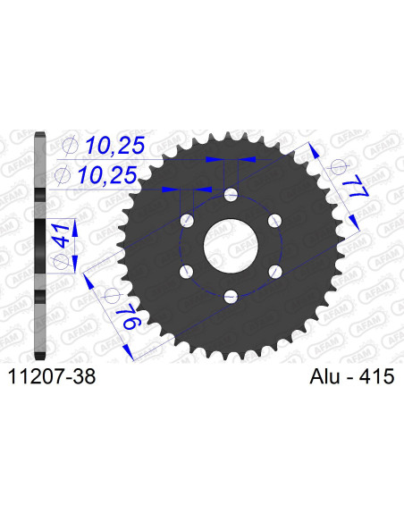 Kit chaîne alu HONDA RS 125 RACING 1988-2007   