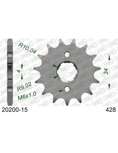 Kit chaîne alu HONDA TL 125 1989    2