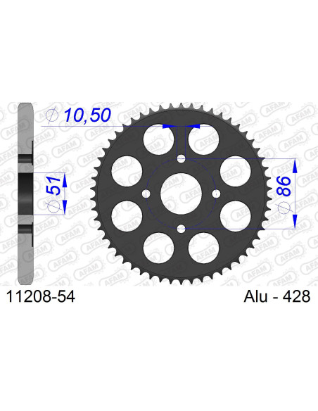 Kit chaîne alu HONDA TL 125 1989   