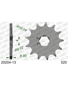 Kit chaîne alu HONDA CR 125 R E 1984    2