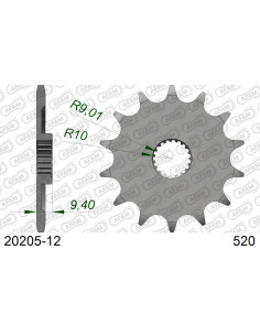 Kit chaîne alu HONDA CR 125 R G 1986    2