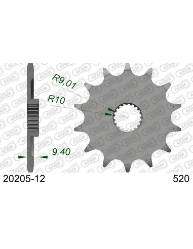 Kit chaîne alu HONDA CR 125 R G 1986   
