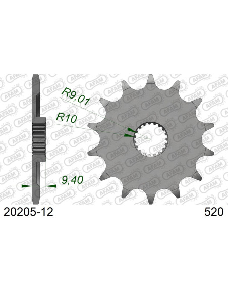 Kit chaîne alu HONDA CR 125 R G 1986   