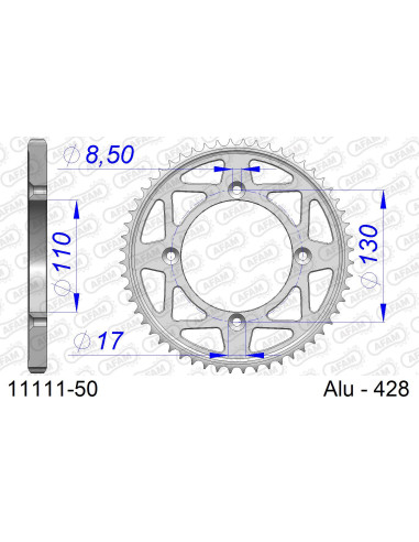 Kit chaîne alu HONDA CRF 150 R SW 2007-2019   