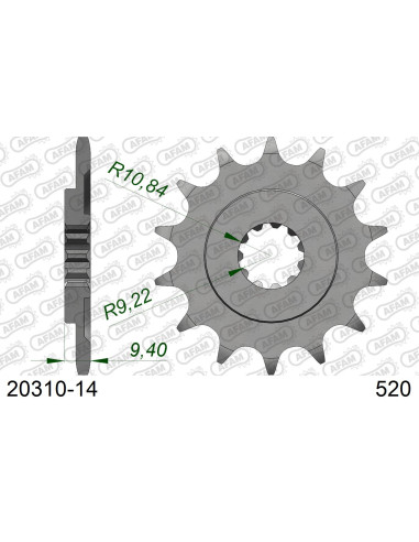Kit chaîne alu HONDA CR 250 R G 1986   