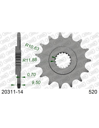 Kit chaîne alu HONDA CR 250 R 2002   