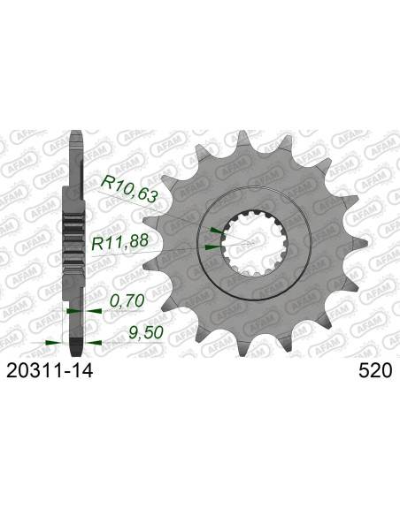 Kit chaîne alu HONDA CR 250 R 2002   