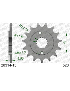 Kit chaîne alu HONDA XR 400 R 1996-2005    2