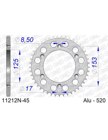 Kit chaîne alu HONDA XR 400 R 1996-2005   