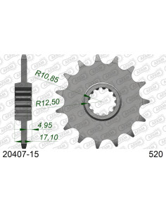 Kit chaîne alu RACING HONDA CB500 # 520 1994-2003    2