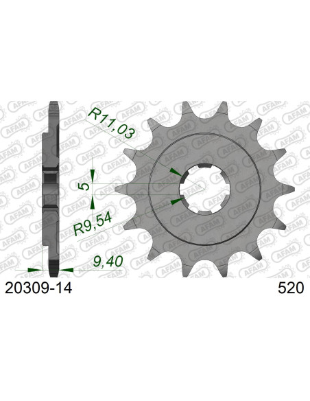 Kit chaîne alu HONDA CR 500 R E 1984-1985   