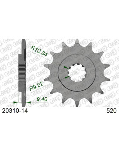 Kit chaîne alu HONDA CR 500 R 1986-1987    2
