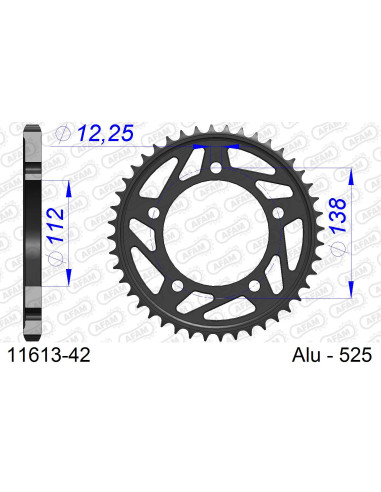 Kit chaîne alu HONDA CBR 650 F ABS 2014-2018   