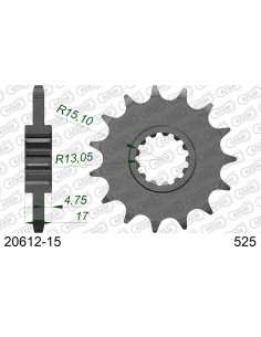 Kit chaîne alu HONDA CBR 650 R 2019-2022    2