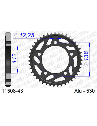 Kit chaîne alu HONDA CB 900/919 HORNET 2002-2007   