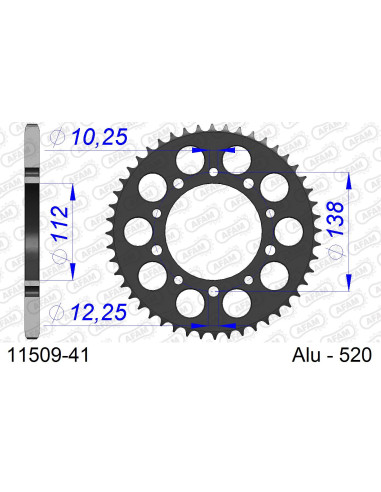 Kit chaîne alu HONDA VTR 1000 F #520 RACING 1997-2006   
