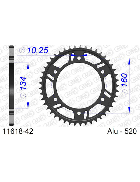 Kit chaîne alu RAC HONDA CBR 1000 S SP #520 2014-2016   