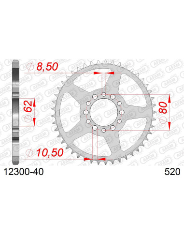 Kit chaîne acier YAMAHA SR 250 (ESP) 1988-1990   