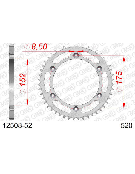 Kit chaîne acier YAMAHA TTR 250 1999-2006   