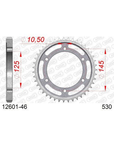 Kit chaîne acier YAMAHA FZR 500 1989-1993   