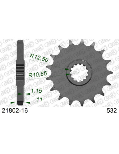 Kit chaîne acier YAMAHA YZF 750 R 1993-1998   