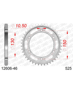 Kit chaîne acier RUB YAMAHA FZ 8 NA ABS    2