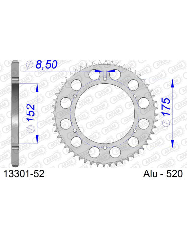 Kit chaîne alu YAMAHA DT 200 WR 1991-1997   