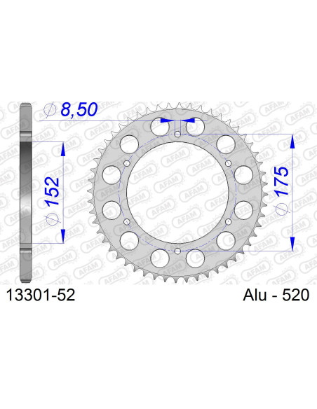 Kit chaîne alu YAMAHA DT 200 WR 1991-1997   