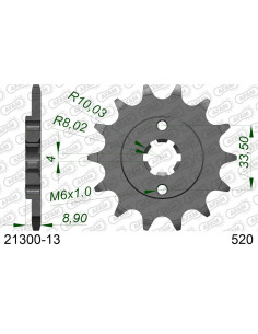 Kit chaîne alu YAMAHA YFS 200 BLASTER 1988-2006    2