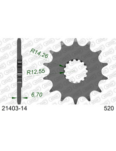 Kit chaîne alu YAMAHA YFZ 450 R 2009-2023    2